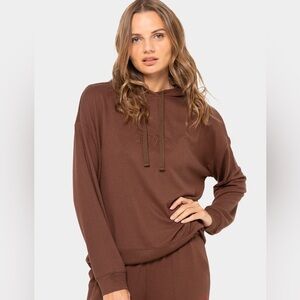 Peace Love World COMFY HOODED LONG SLEEVE SWEATSHIRT XXS